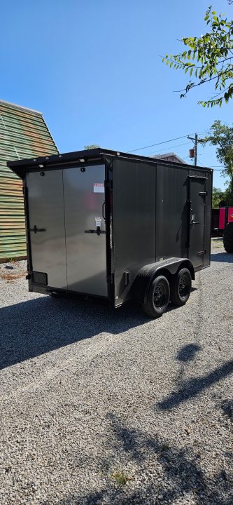 New 2026 Family Trailer 6x12 Tandem Axles Cargo / Enclosed Trailer- Screwless Exterior- Blackout Pkg- Rear Spoiler