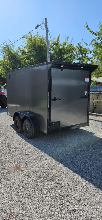 New 2026 Family Trailer 6x12 Tandem Axles Cargo / Enclosed Trailer- Screwless Exterior- Blackout Pkg- Rear Spoiler
