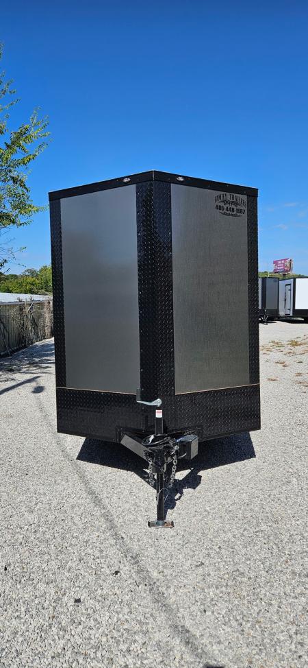 New 2026 Family Trailer 6x12 Tandem Axles Cargo / Enclosed Trailer- Screwless Exterior- Blackout Pkg- Rear Spoiler