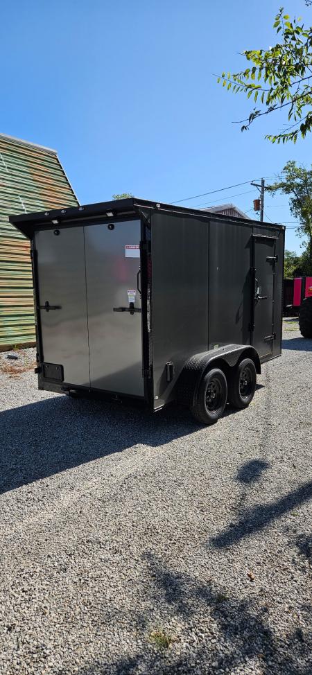 New 2026 Family Trailer 6x12 Tandem Axles Cargo / Enclosed Trailer- Screwless Exterior- Blackout Pkg- Rear Spoiler