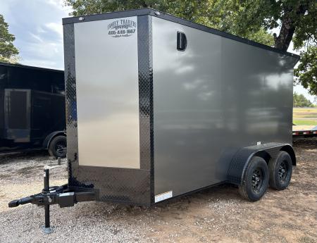 New 2026 Family Trailer 6x12 Tandem Axles Cargo / Enclosed Trailer- Screwless Exterior- Blackout Pkg- Rear Spoiler