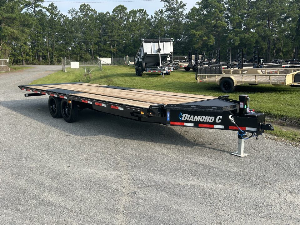 New 2027 Diamond C DET Tilt Trailer, 8.5x24 Full Tilt , Power up & Down, 8K Axles, #12,680 lbs