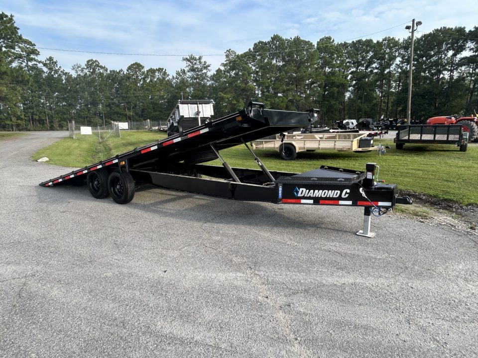 New 2027 Diamond C DET Tilt Trailer, 8.5x24 Full Tilt , Power up & Down, 8K Axles, #12,680 lbs