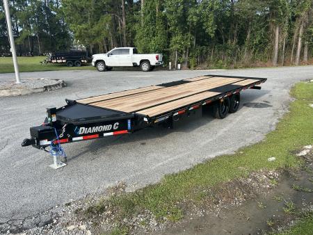 New 2027 Diamond C DET Tilt Trailer, 8.5x24 Full Tilt , Power up & Down, 8K Axles, #12,680 lbs