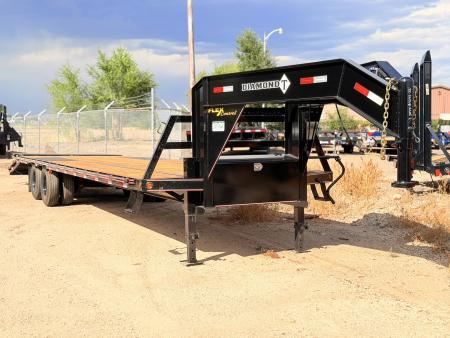 New 2026 Diamond T 8.5-32 Tandem Dual Gooseneck Deckover Equipment Hauler W/ MAXX ramps 24K GVWR