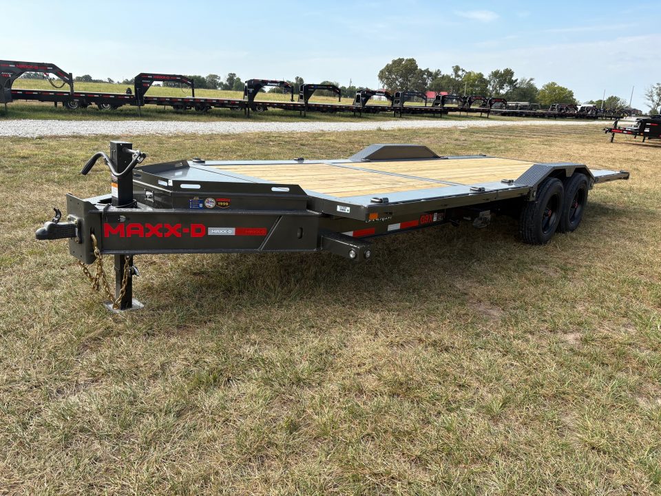 New 2027 MAXX-D 102x22 Tandem 21k Gravity Tilt Trailer W/ Drive Over Fenders & 6' Stationary Deck