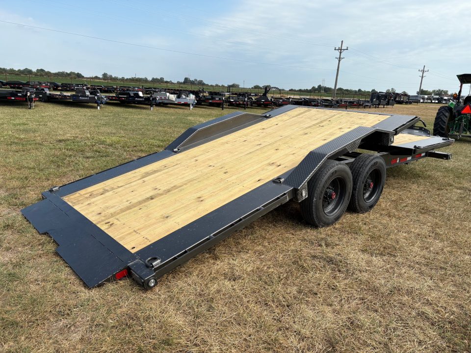 New 2027 MAXX-D 102x22 Tandem 21k Gravity Tilt Trailer W/ Drive Over Fenders & 6' Stationary Deck