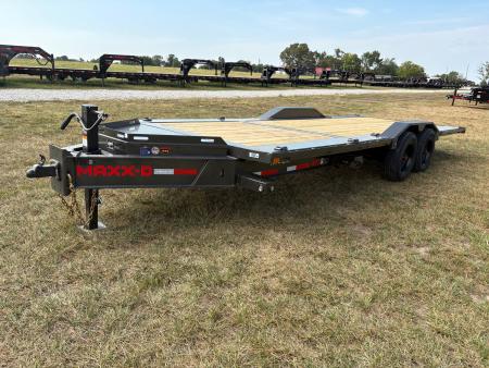 New 2027 MAXX-D 102x22 Tandem 21k Gravity Tilt Trailer W/ Drive Over Fenders & 6' Stationary Deck