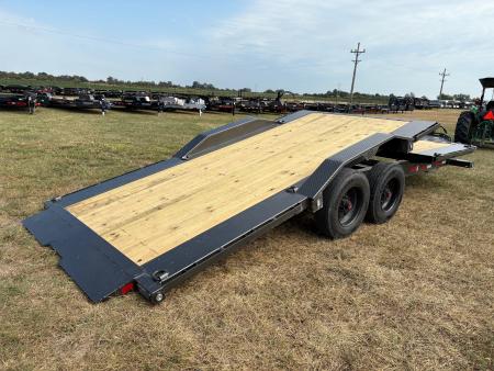 New 2027 MAXX-D 102x22 Tandem 21k Gravity Tilt Trailer W/ Drive Over Fenders & 6' Stationary Deck