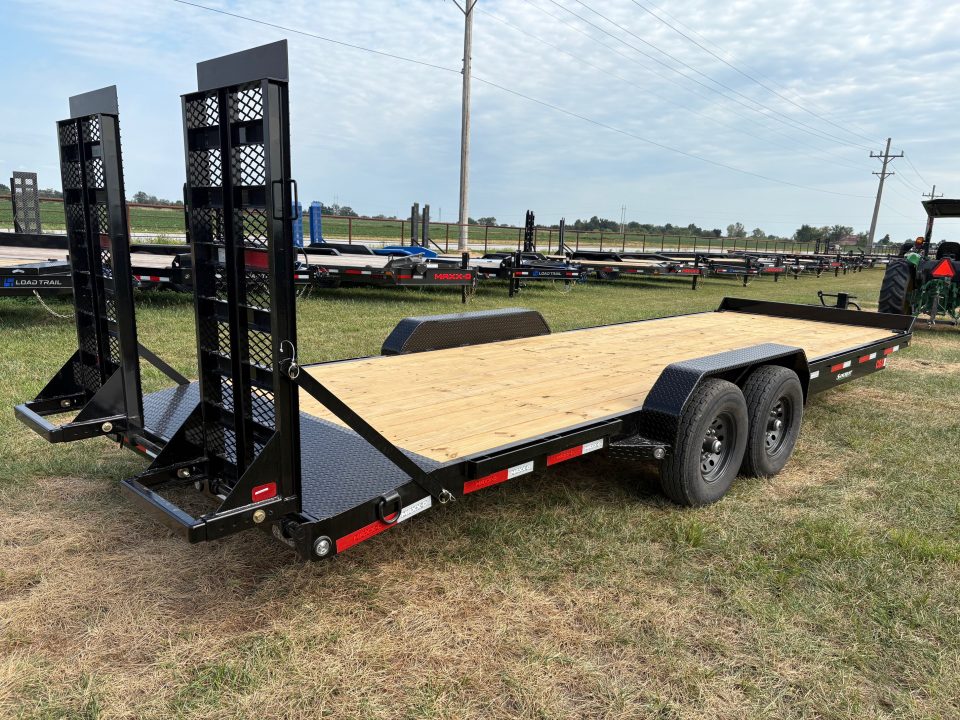 New 2027 MAXX-D 83x24 Tandem 14k Equipment Trailer W/ Stand Up Ramps