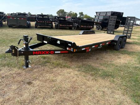 New 2027 MAXX-D 83x24 Tandem 14k Equipment Trailer W/ Stand Up Ramps