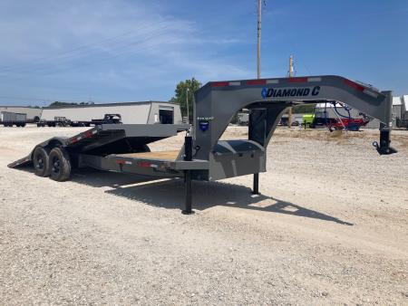 New 2027 Diamond C Trailers 102x24 TANDEM 20K GN TILT W/ 18' TILT BED, 6' STATIONARY DECK, HYDROJACKS & SOLAR CHARGER Tilt Trailer