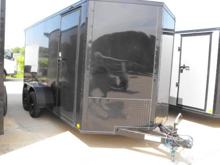 New Enclosed 7 X 16 Ramp 7' Height 080 Polycore Tube built 7K