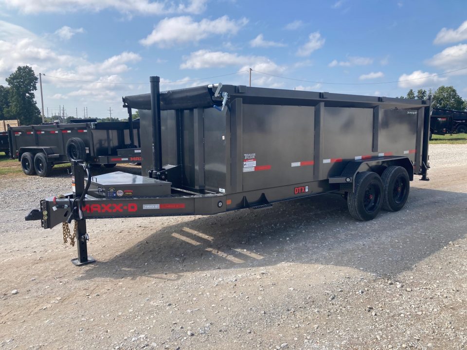 New 2027 MAXX-D 83X16 TANDEM 17.5K DUMP W/ 7GA FLOOR, 4' SIDES, SLIDE IN RAMP & WIRELESS REMOTE Dump Trailer