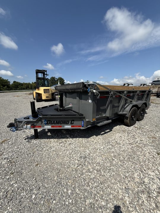 New 2027 Diamond C LPT 207 14’ Dump Trailer, HYD JACK, BOARD BRACKETS, 32” SIDES