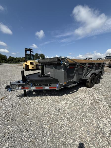 New 2027 Diamond C LPT 207 14’ Dump Trailer, HYD JACK, BOARD BRACKETS, 32” SIDES
