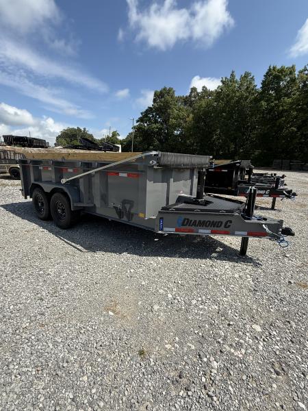 New 2027 Diamond C LPT 207 14’ Dump Trailer, HYD JACK, BOARD BRACKETS, 32” SIDES