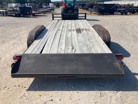 Used 2003 Branson 83X18 TANDEM 7K CARHAULER W/ 2' STEEL DOVE, SLIDE IN RAMP & TONGUE MOUNT TOOLBOX Car Hauler