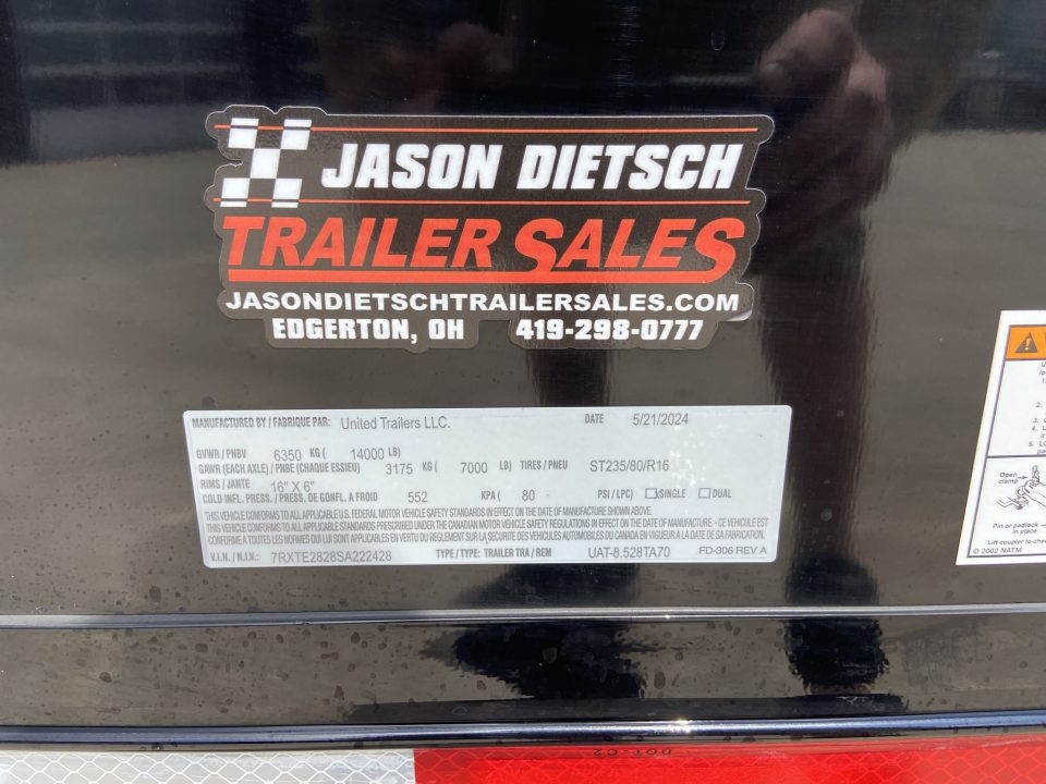 Used 2025 United UAT-8.5X28 Racing Trailer