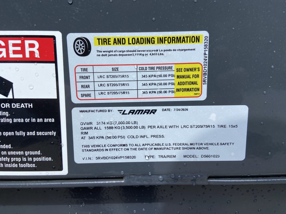 New Lamar 60"X10' Mini Dump Trailer 7K
