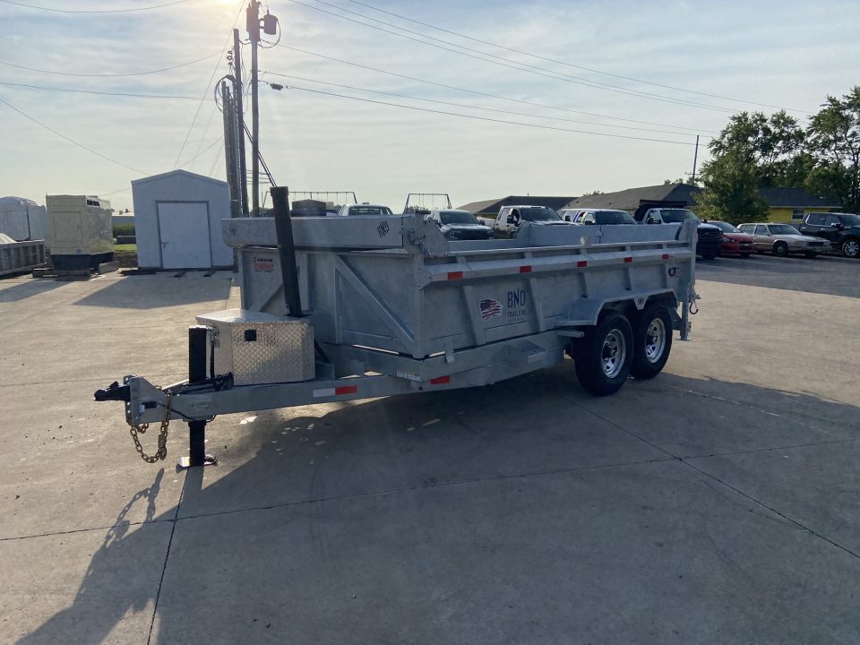 New BND Galvanized 7X14 Dump Trailer
