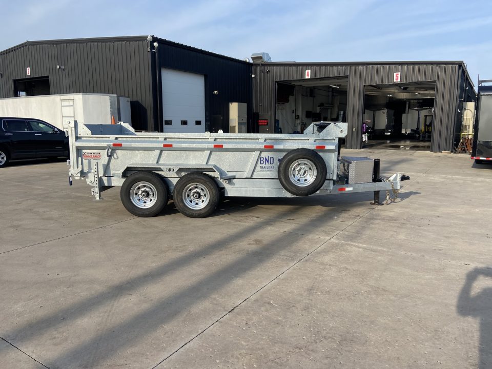 New BND Galvanized 7X14 Dump Trailer