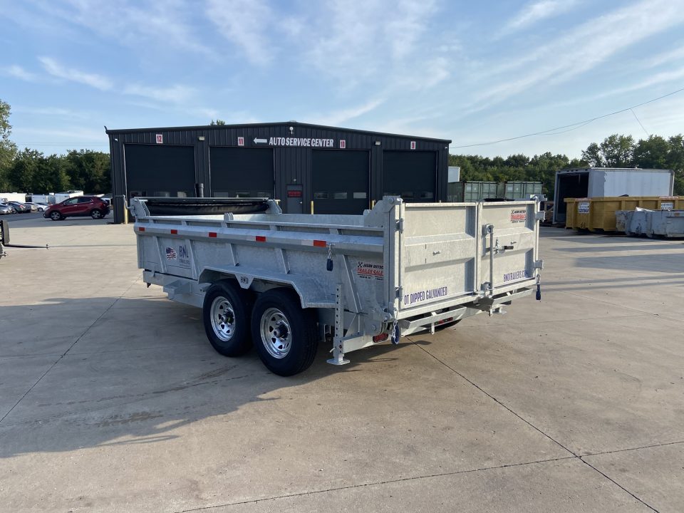 New BND Galvanized 7X14 Dump Trailer