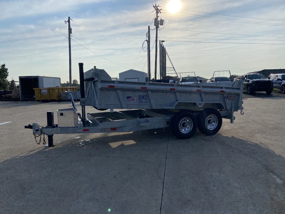 New BND Galvanized 7X14 Dump Trailer