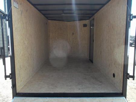 New 2027 Covered Wagon Trailers 6x12 Cargo Trailer / Enclosed Trailer / Motorcycle Trailer / 6'6" Interior / Extra Wide Ramp / RV Side Door / .030 Charcoal Gray Semi-Screwless Exterior / Black Out Package