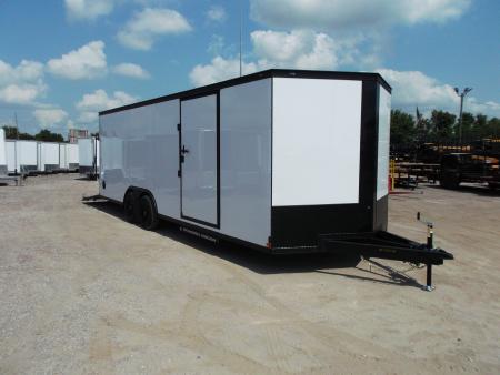 New 2027 Covered Wagon Trailers 8.5x24 Enclosed Cargo Trailer / Car Hauler / 7ft Int / 5200# Axles / Extra Wide Ramp / 48  Side Door / .080 Black Skin / Black Out Package