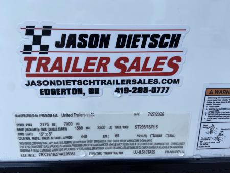 New United UJ-8.5X18 Cargo Enclosed Trailer