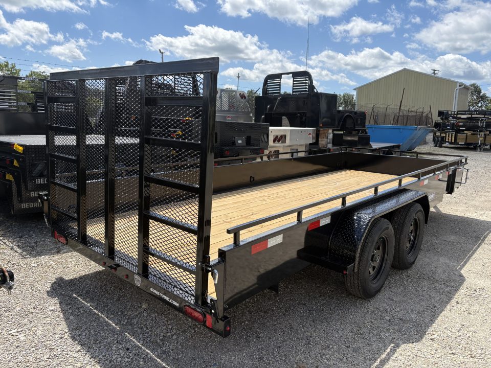 New 2027 Sure-Trac 7X18 TANDEM STEEL HIGH SIDE Utility Trailer