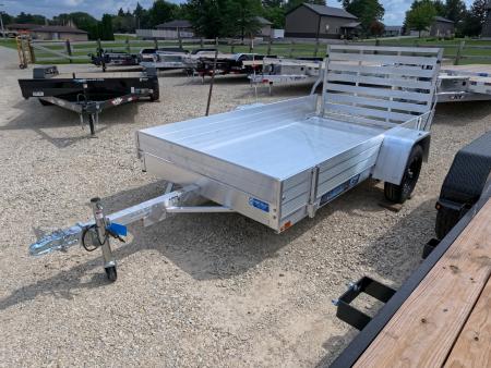 New 2027 Aluma 63 x 10 ESA Utility Trailer with 13  Steel Rims, 12  Solid Front and Sides , 2K GVWR and Straight Tailgate