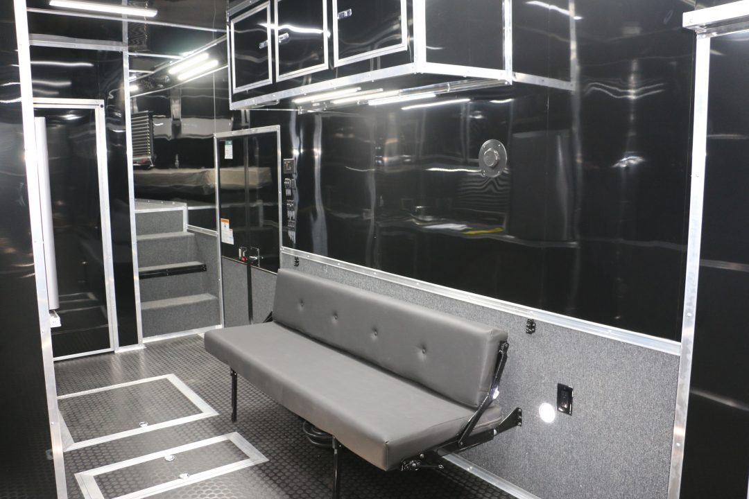 New 2026 Cargo Mate 8.5 X 44 ELIMINATOR SS RACE TRAILER W/ BATH, BED AND MUCH MORE