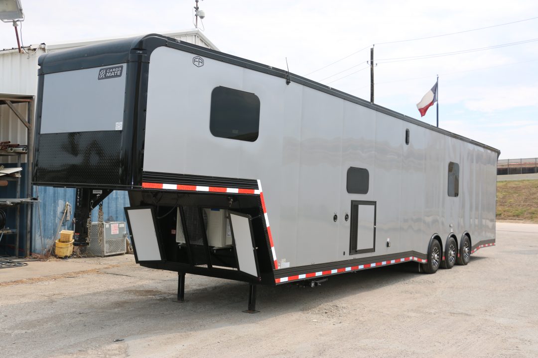 New 2026 Cargo Mate 8.5 X 44 ELIMINATOR SS RACE TRAILER W/ BATH, BED AND MUCH MORE