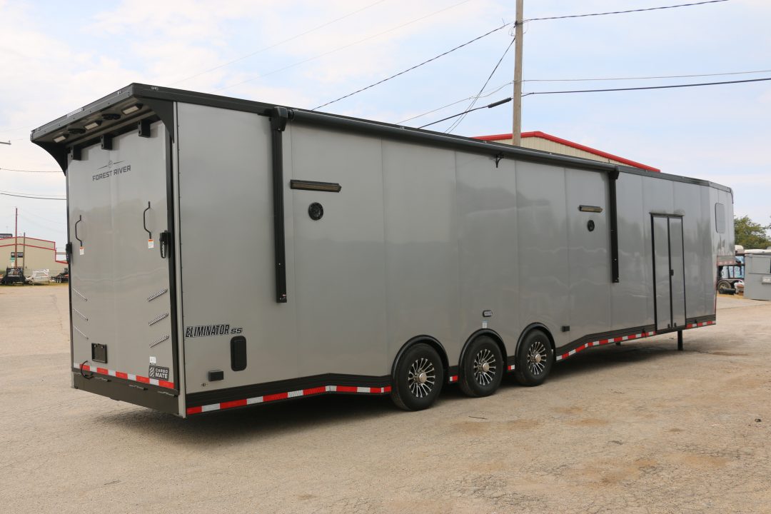New 2026 Cargo Mate 8.5 X 44 ELIMINATOR SS RACE TRAILER W/ BATH, BED AND MUCH MORE