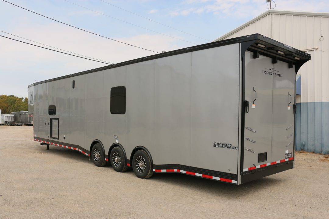 New 2026 Cargo Mate 8.5 X 44 ELIMINATOR SS RACE TRAILER W/ BATH, BED AND MUCH MORE