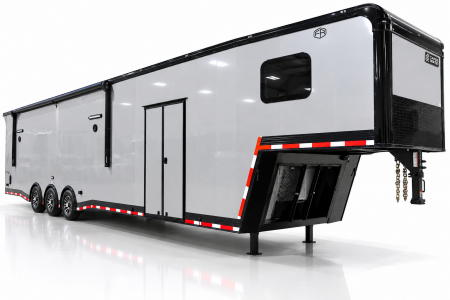 New 2026 Cargo Mate 8.5 X 44 ELIMINATOR SS RACE TRAILER W/ BATH, BED AND MUCH MORE