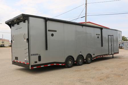 New 2026 Cargo Mate 8.5 X 44 ELIMINATOR SS RACE TRAILER W/ BATH, BED AND MUCH MORE