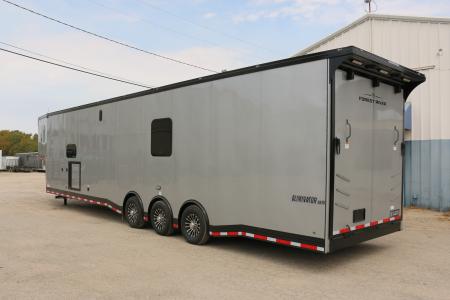 New 2026 Cargo Mate 8.5 X 44 ELIMINATOR SS RACE TRAILER W/ BATH, BED AND MUCH MORE