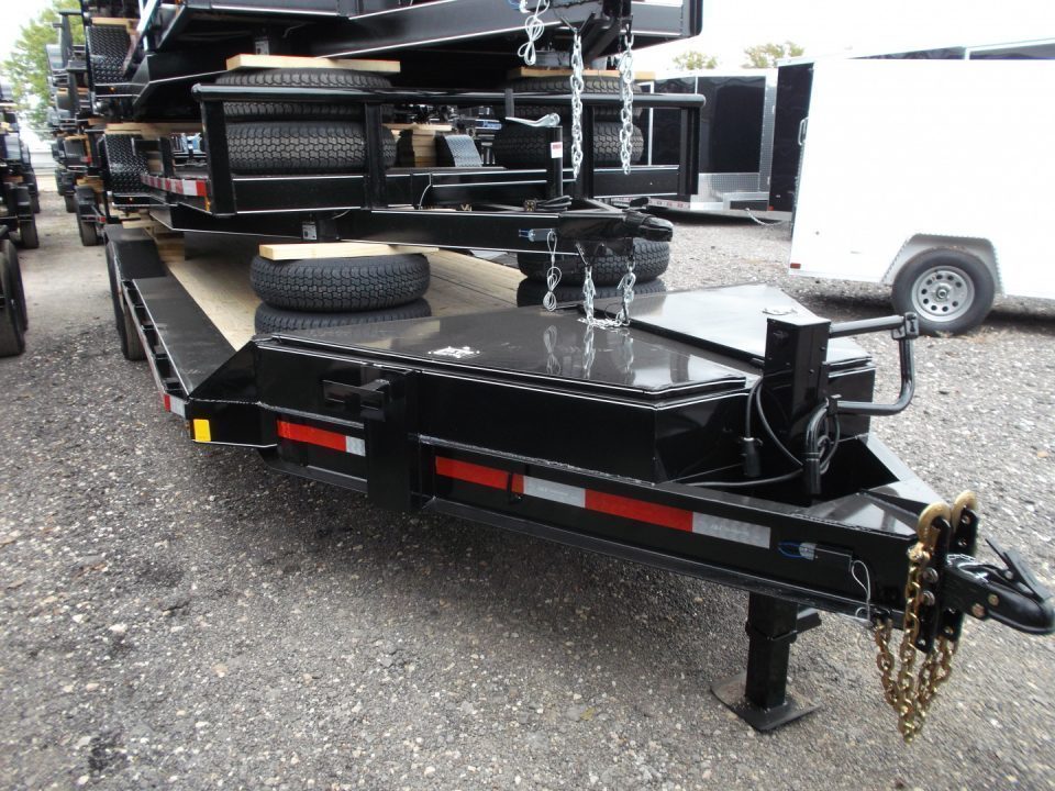 New 2027 J&C Trailers 102x24 12K Car Hauler / Equipment Hauler / 6K Axles / Drive Over Fenders / C-Channel Stow Away Ramps