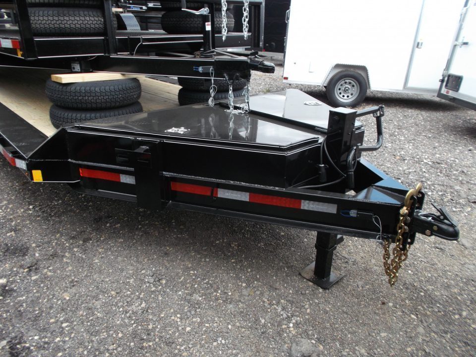 New 2027 J&C Trailers 102x24 12K Car Hauler / Equipment Hauler / 6K Axles / Drive Over Fenders / C-Channel Stow Away Ramps