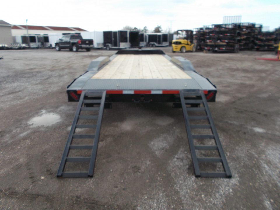 New 2027 J&C Trailers 102x24 12K Car Hauler / Equipment Hauler / 6K Axles / Drive Over Fenders / C-Channel Stow Away Ramps