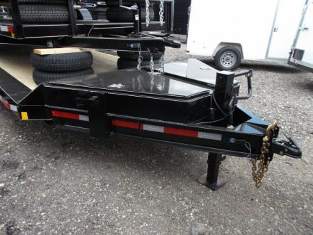 New 2027 J&C Trailers 102x24 12K Car Hauler / Equipment Hauler / 6K Axles / Drive Over Fenders / C-Channel Stow Away Ramps