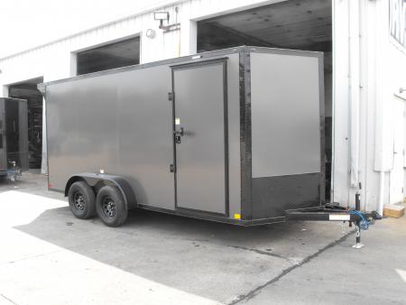 New Enclosed 7 X 16 Ramp 7' Height 080 Polycore Tube built 7K