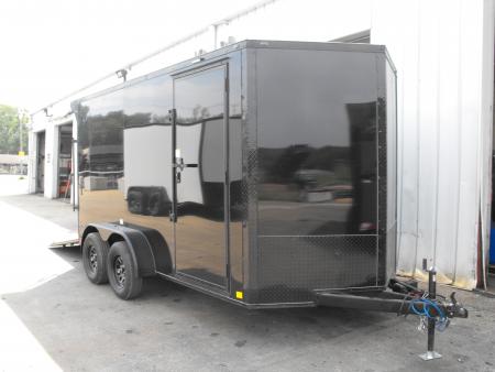 New Enclosed Trailer 7 x 14 Ramp 7' Interior 7K Black