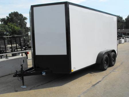New Enclosed Trailer 7 x 14 Ramp 7' Interior 7K White