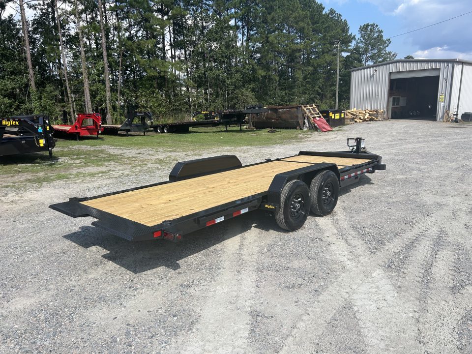 New 2027 Big Tex 14TI Tilt Trailer 7x20 (16ft Deck+4ft Stationary ) 7K Axles, I-Beam Frame, Fork Holders