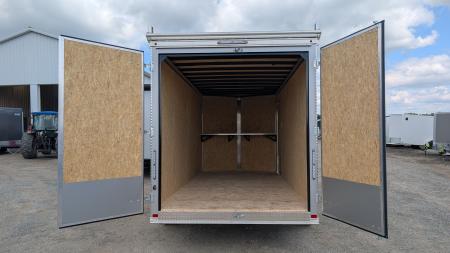 New 2026 BELMONT 7x16 HD V-Nose Contractor Cargo Trailer w/ Barn Doors ( 9990# GVW - POLYCOR EXTERIOR!)