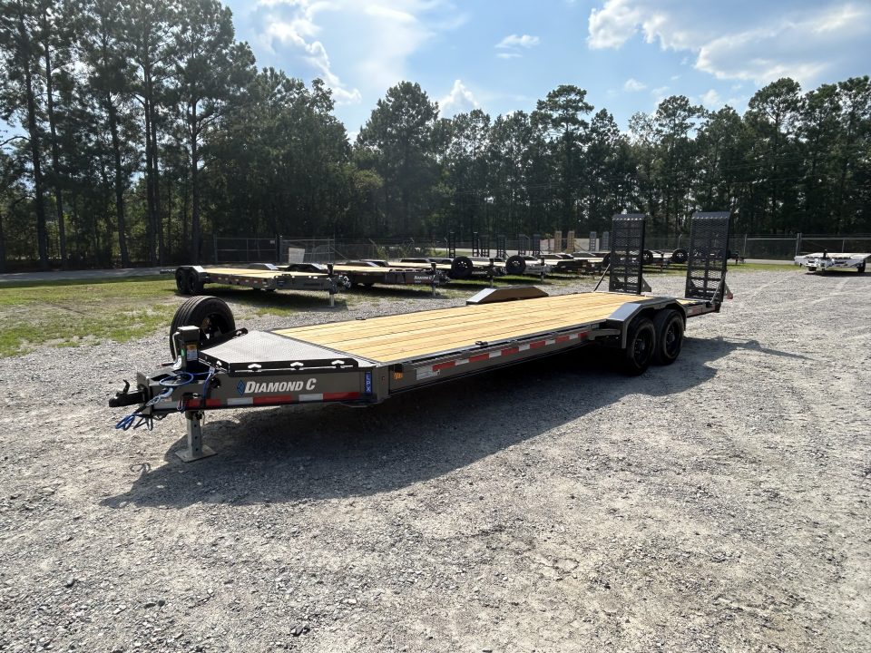 New 2027 Diamond C LPX Equipment Trailer, 82x24, BIG 10K Super Single Axles, #15,550 lbs Payload